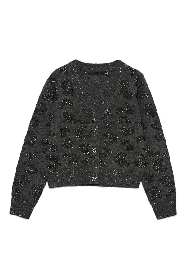 Vero Moda Casaco de malha curto de manga comprida  Cinzento