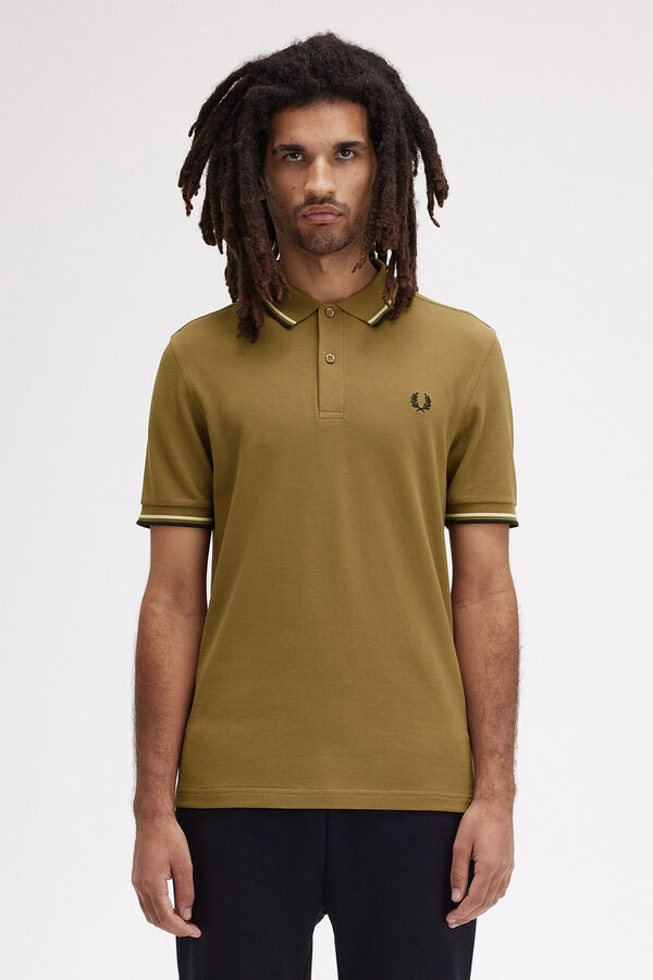Fred Perry Polo con dos tonos Fred Perry Camel