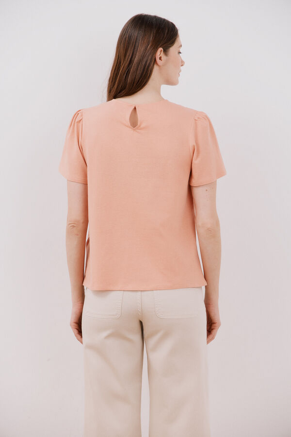 Cortefiel Camisola combinada bordada Vermelho