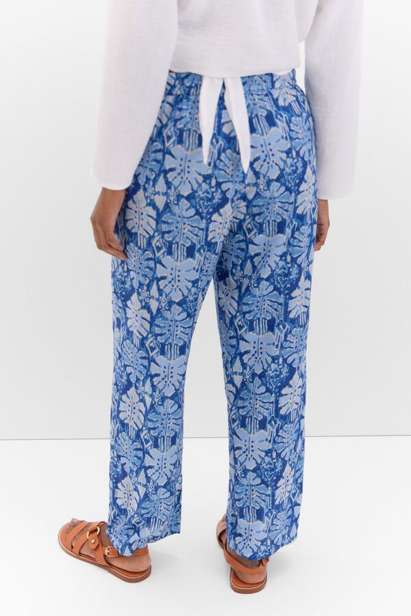 Cortefiel Cal&ccedil;as fluidas estampadas Azul