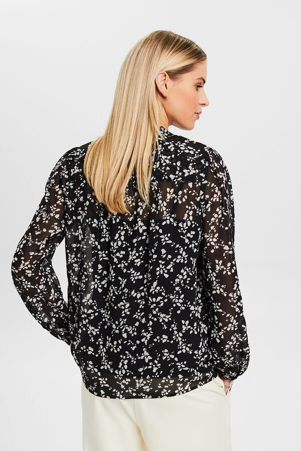 Esprit Blusa sustent&aacute;vel estampado floral Preto
