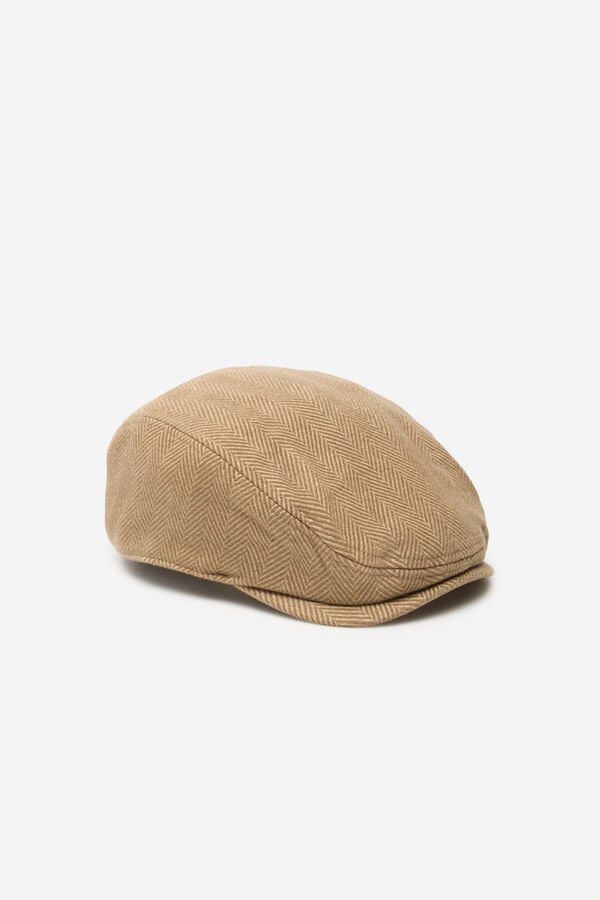 Cortefiel Bon&eacute; cl&aacute;ssico de tecido Castanho