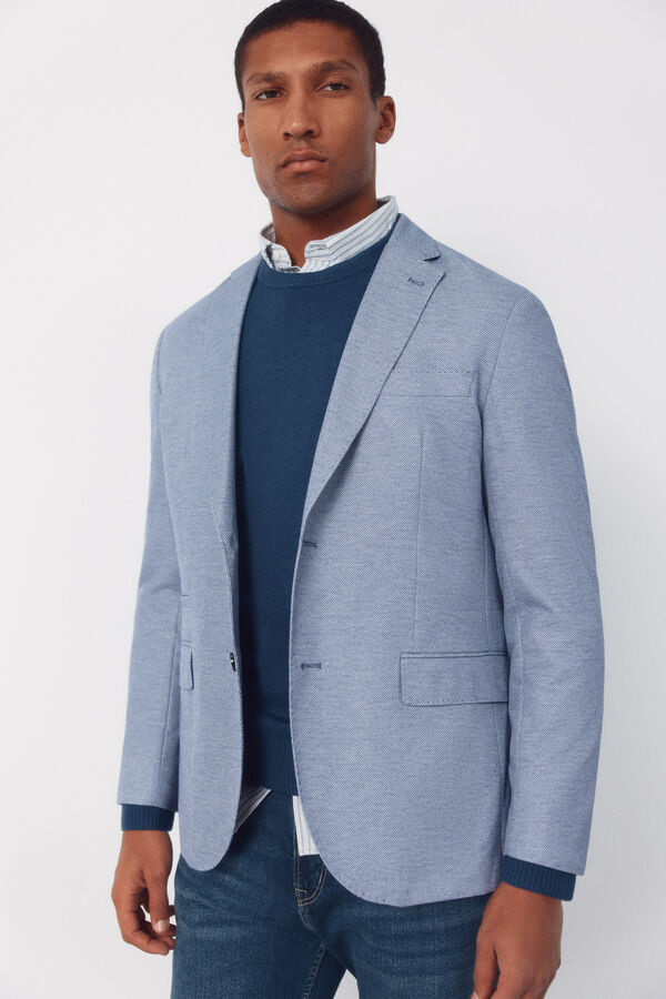 Cortefiel Blazer de malha Azul