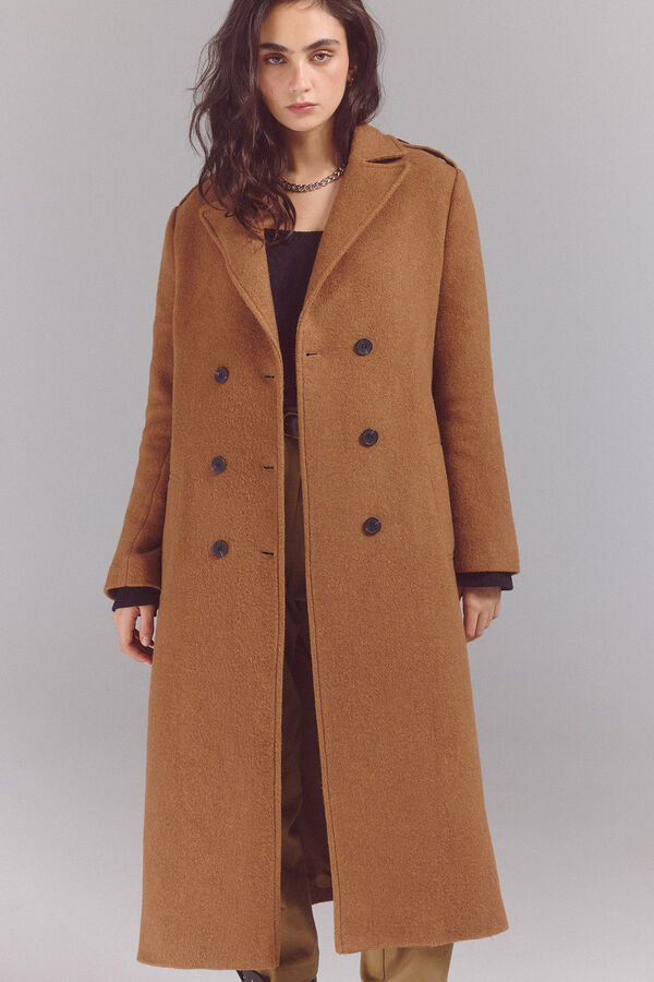 Slowlove Sobretudo comprido Tostado