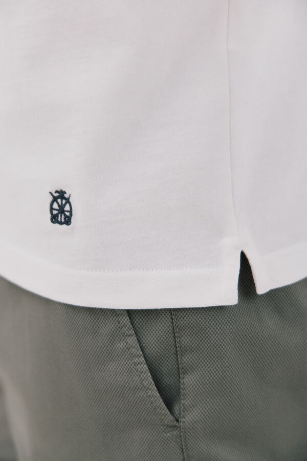 Cortefiel polo cuello estructura Blanco