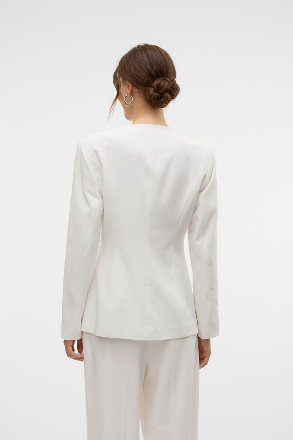 Vero Moda Blazer gola em bico Branco