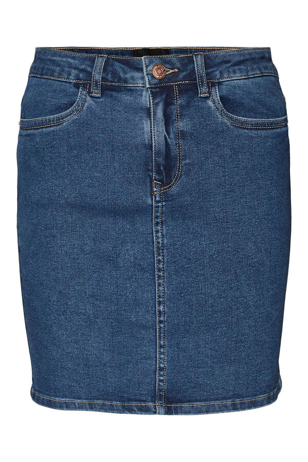 Vero Moda Saia denim ajustada Azul