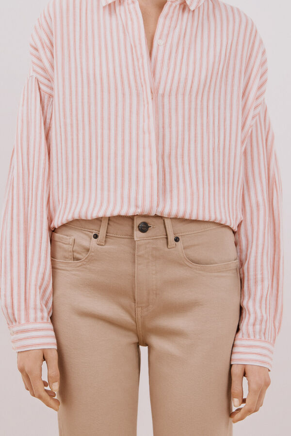 Cortefiel Jeans boca de sino Ecru