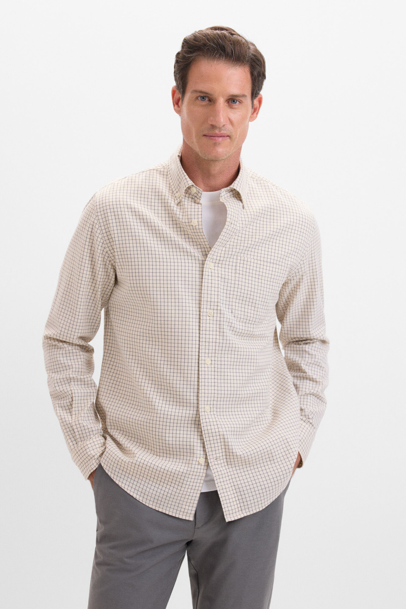 Cortefiel Camisa twill xadrez