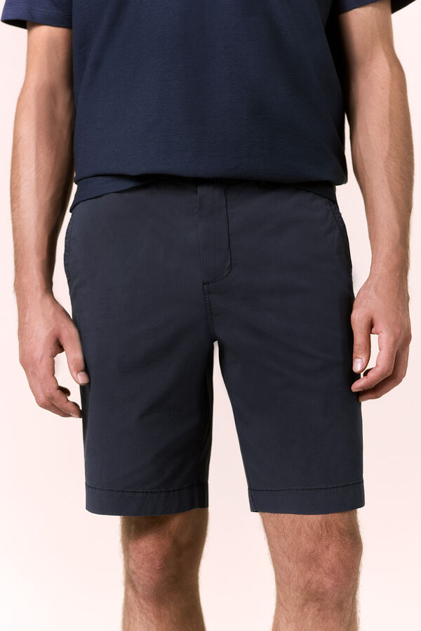 OOTO Bermuda de popelin Azul oscuro