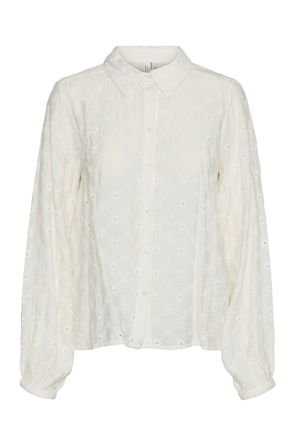 Vero Moda Camisa manga comprida com bordado Branco