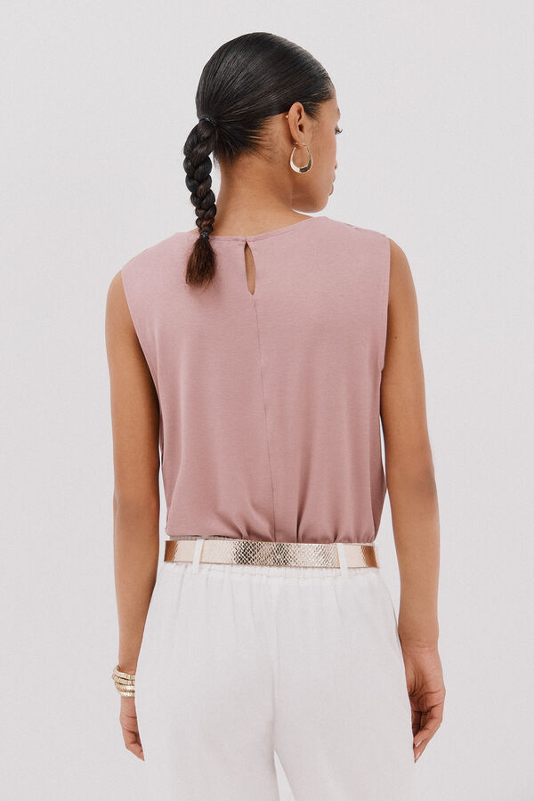 Cortefiel Top combinado Roxo