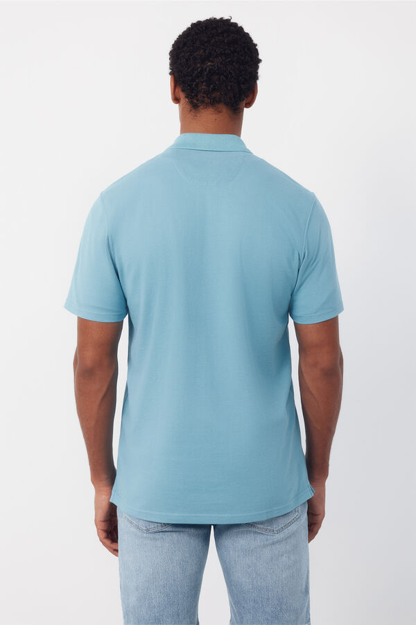 Cortefiel Bermudas com el&aacute;stico e cadar&ccedil;os comuns. Azul