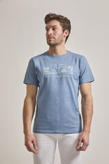 Street Monkey Camiseta manga curta da moda Azul