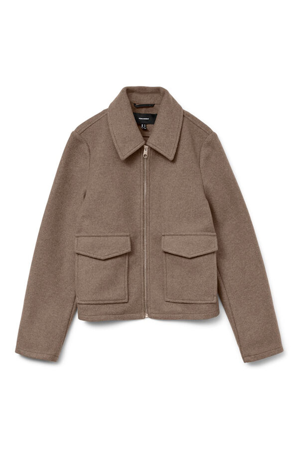Vero Moda Cazadora corta de pa&ntilde;o Marr&oacute;n
