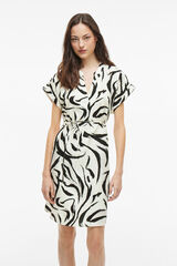 Vila Vestido curto com gola mao e viscose Cinzento