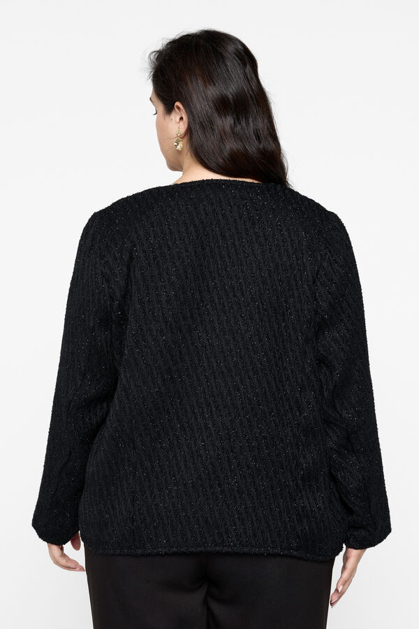 Vero Moda Curve Americana de lurex talla grande Negro