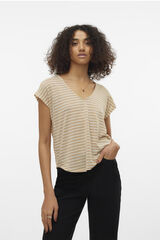 Vero Moda Camiseta l&uacute;rex con escote Azul