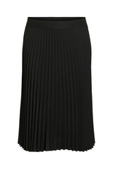 Evoked by Vila Falda midi plisada curvy Negro