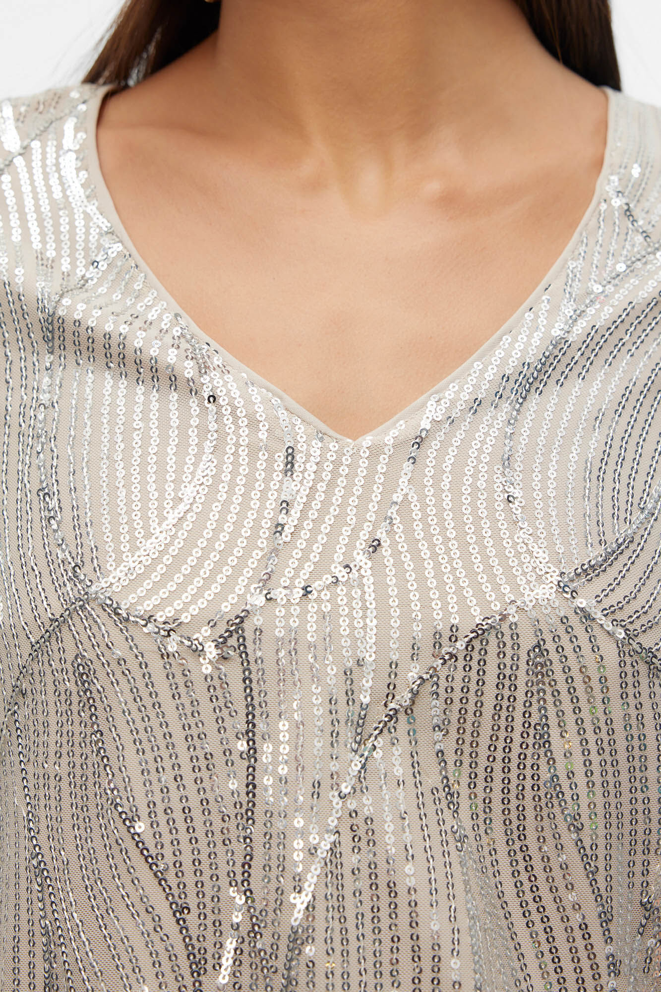 Vero Moda Camiseta manga corta lentejuelas