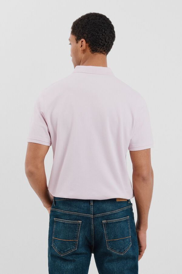 Cortefiel Polo b&aacute;sico piqu&eacute; Rosa