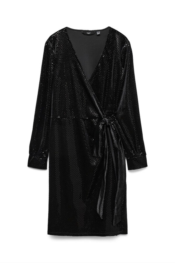 Vero Moda Curve Vestido curto com manga plus size  Preto