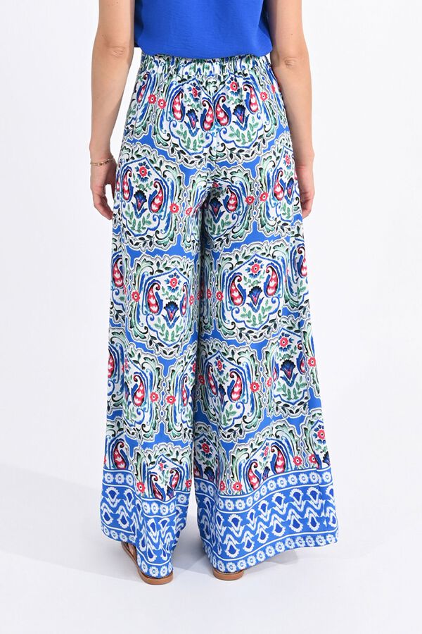 Molly Bracken Pantal&oacute;n de mujer largo ancho con estampado Multicolor
