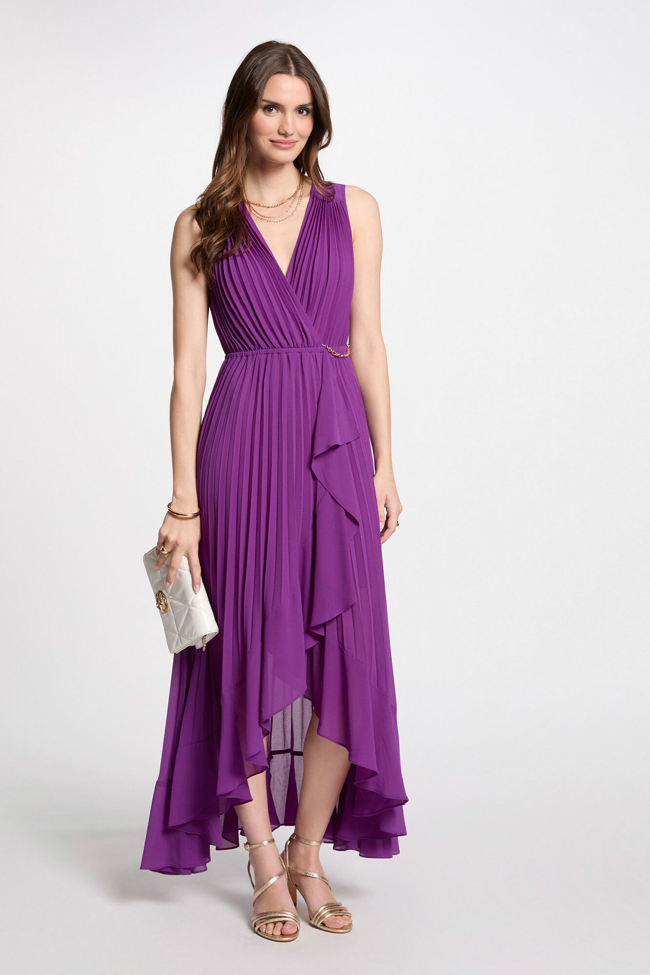 Morgan Vestido largo holgado plisado