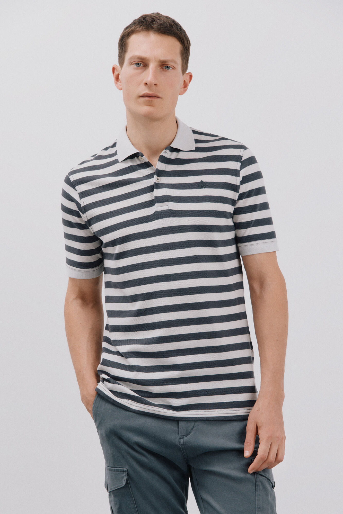 Cortefiel Polo piqu&eacute; de rayas