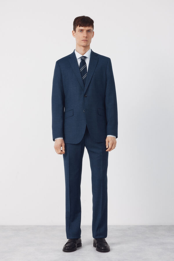 Cortefiel Blazer de fato olho de perdiz COOLMAX&reg; Azul