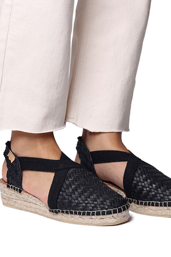 Toni Pons Alpargata de cu&ntilde;a de piel Negro