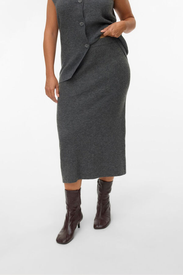 Vero Moda Curve Falda 7/8 punto Curve Gris