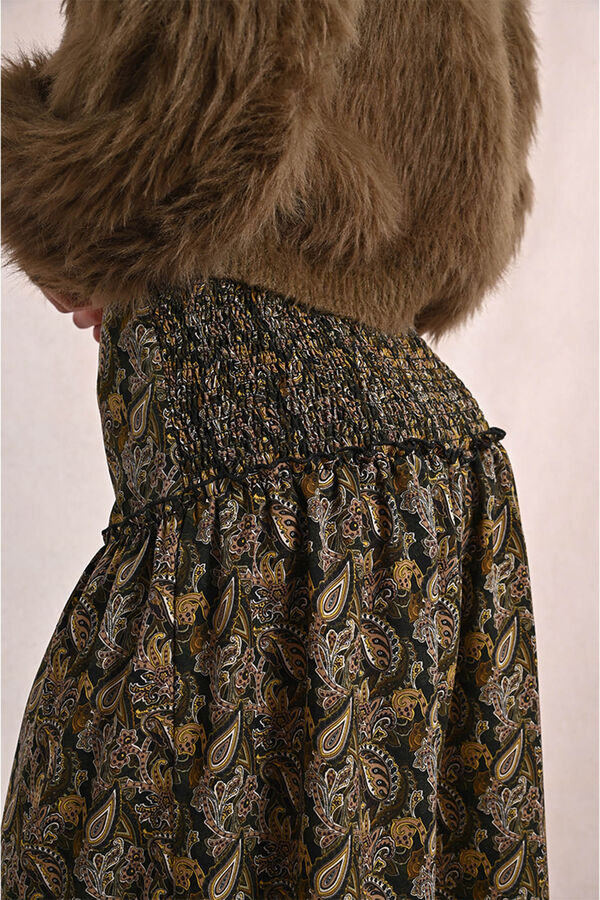 Molly Bracken Falda larga con estampado y volantes Multicolor