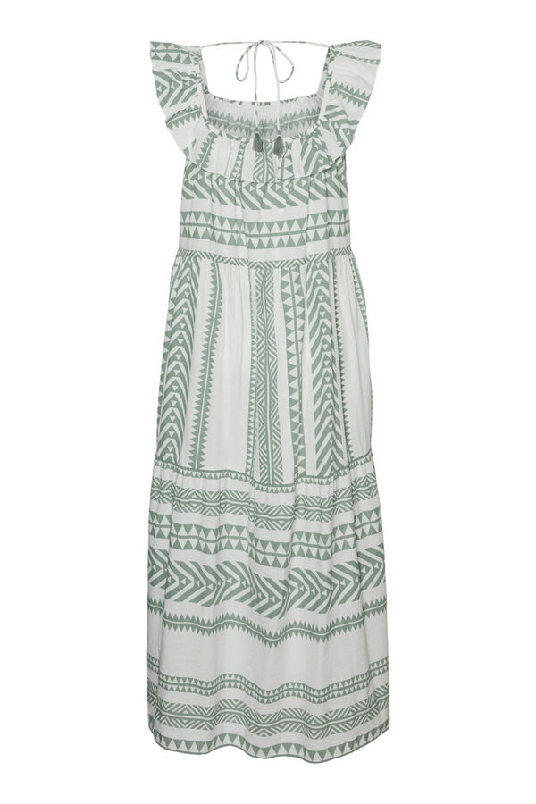 Vero Moda Curve Vestido midi al&ccedil;a grossa tamanho grande  Branco