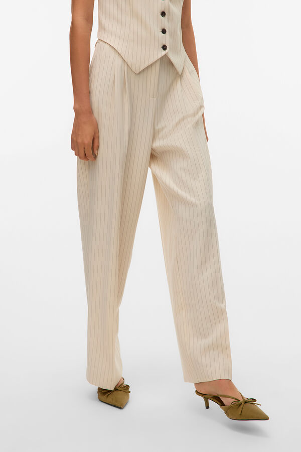 Vero Moda Pantal&oacute;n ancho de rayas Gris