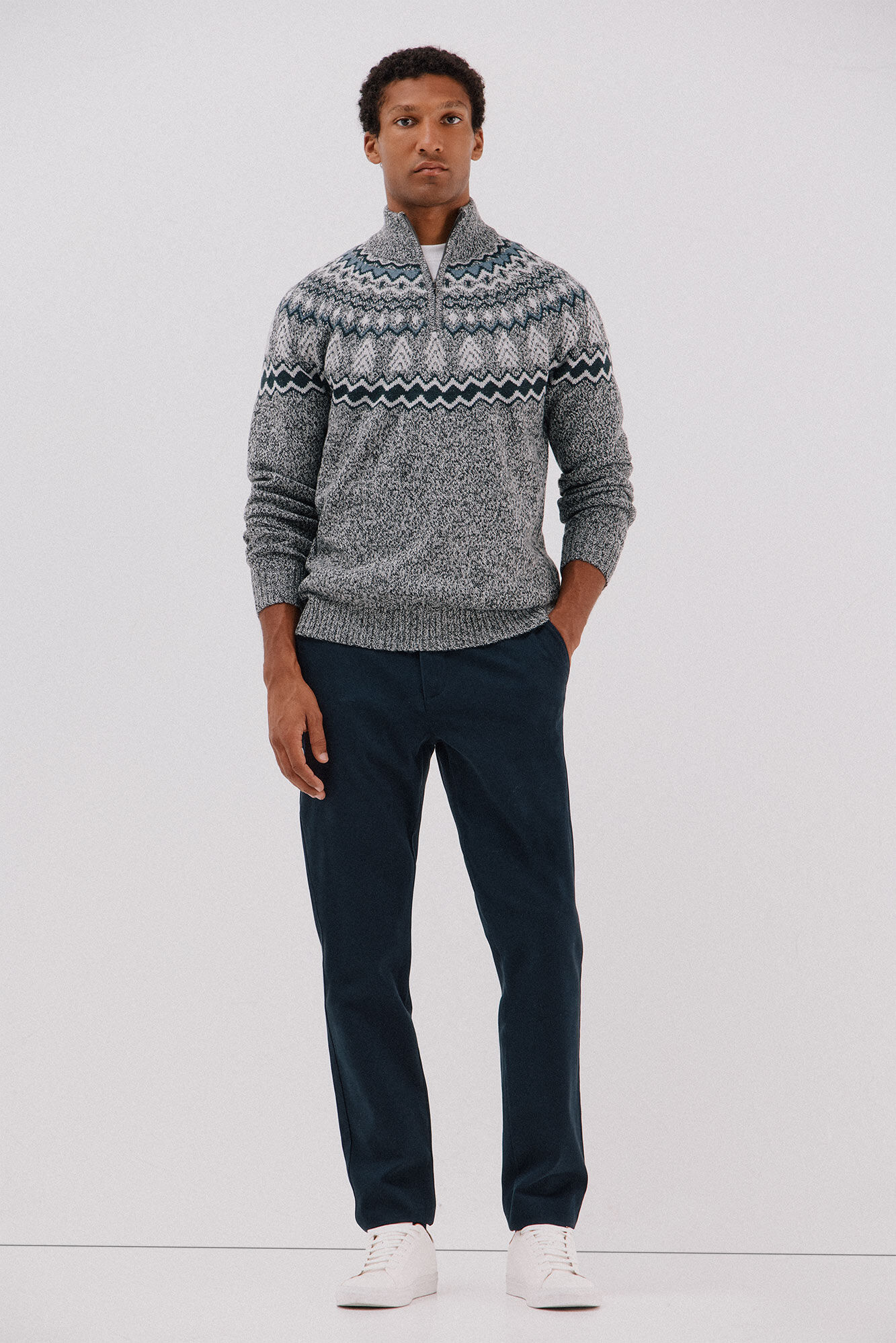 Cortefiel Cal&ccedil;a cal&ccedil;as chino com estampa slim fit