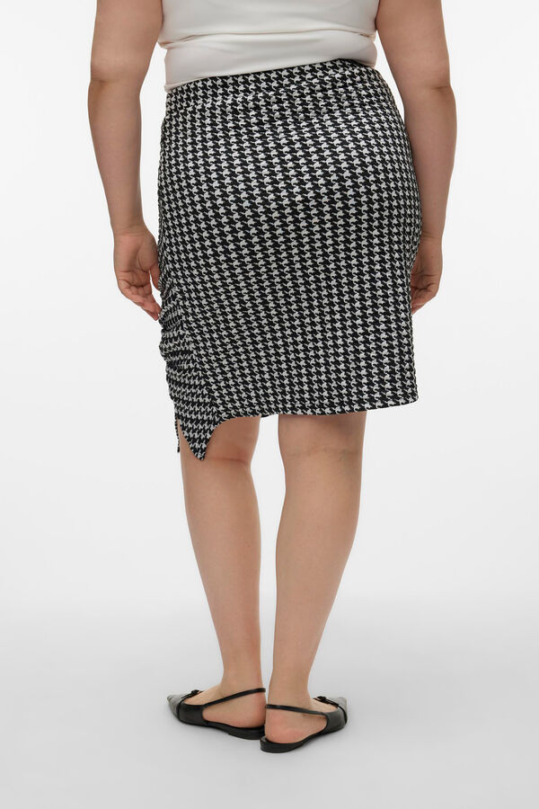 Vero Moda Curve Saia curta pied-de-poule Curve  Preto