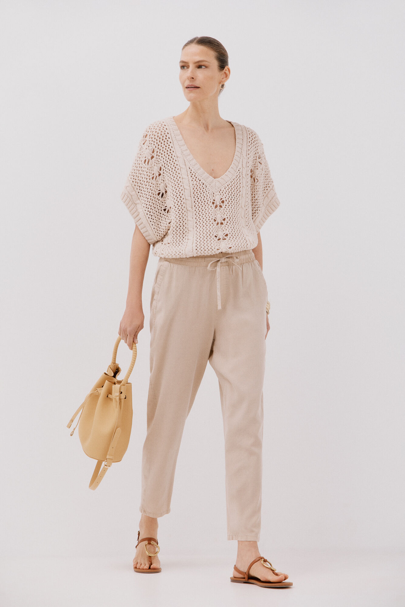 Cortefiel Cal&ccedil;as fluidas tencel 