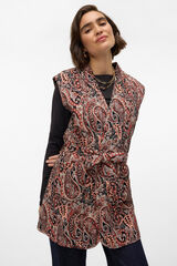 Vero Moda Colete vestido midi feminino Vermelho