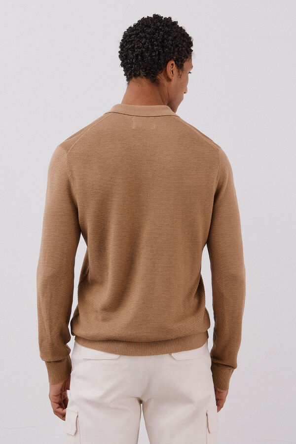 Cortefiel Jersey punto fino Beige