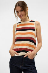 Vero Moda Blusa malha manga fria Cinzento