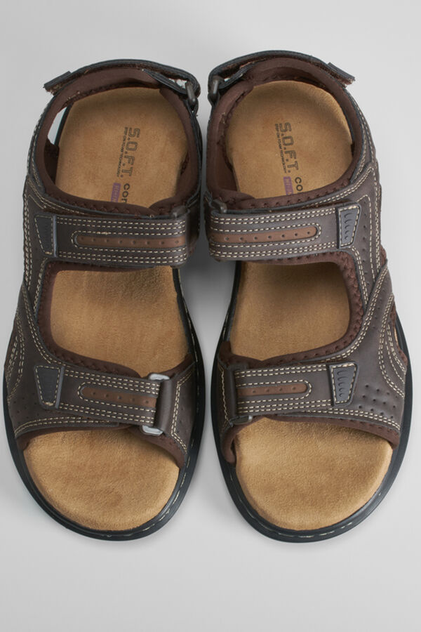 Comfeet Sandalia californiana cosidos COMFEET Marr&oacute;n oscuro
