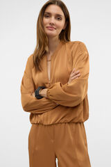 Vero Moda Jaqueta bomber com efeito acetinado Castanho