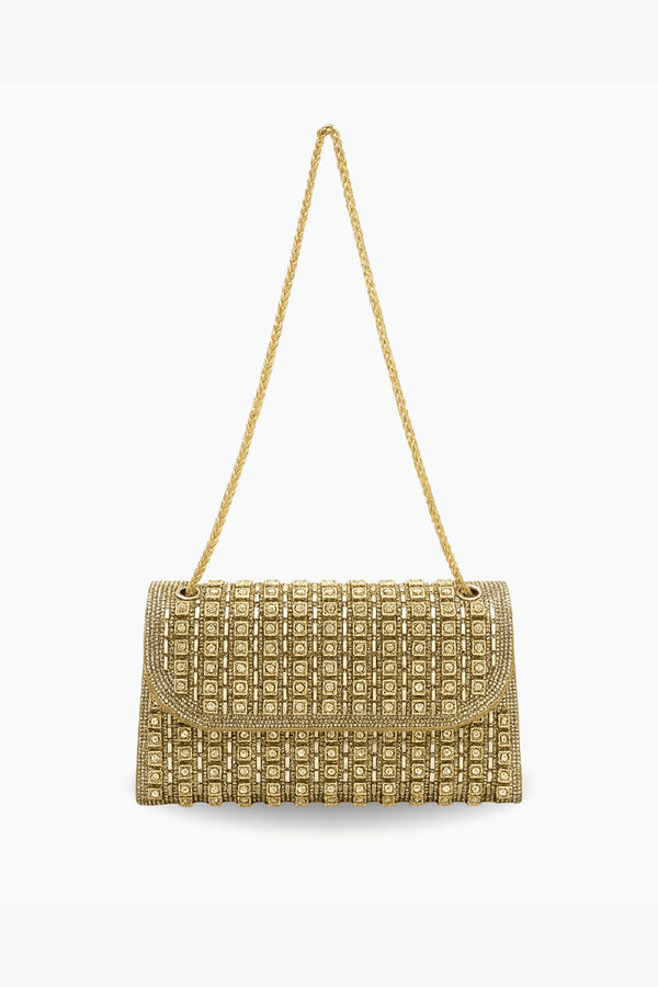 Cupl&eacute; Carteira de strass Dourado