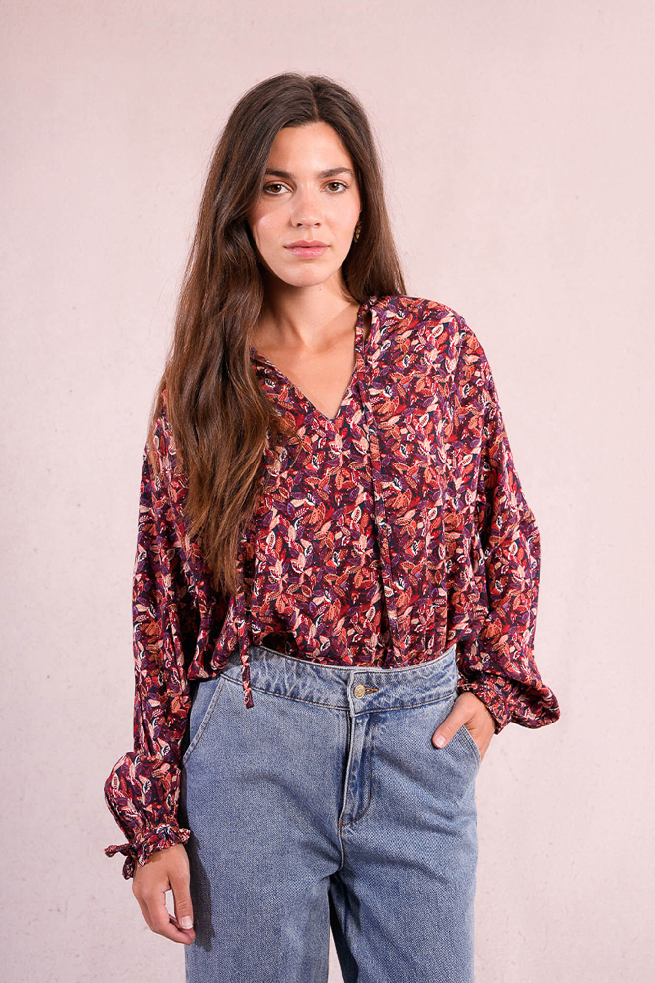 Molly Bracken Camisa de manga larga abullonada