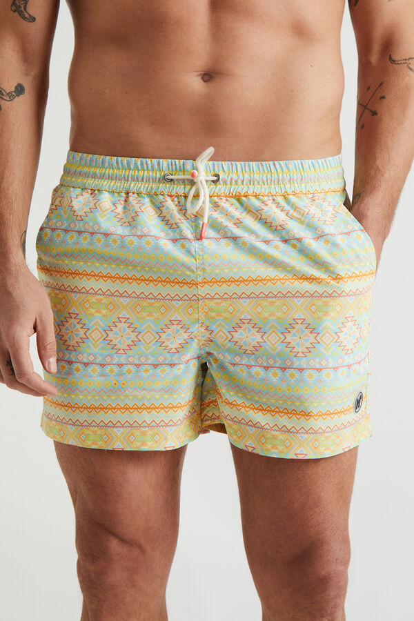 Williot Mai&ocirc; com estampa &eacute;tnica Azul