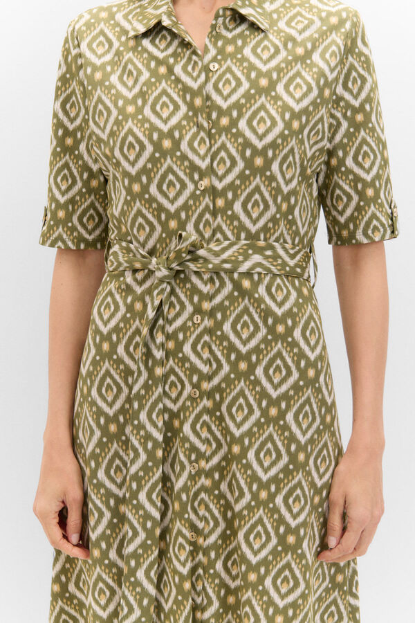 Cortefiel Vestido polo em malha piqu&eacute; Multicolorido