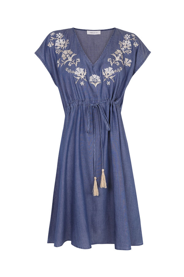 Cortefiel Vestido vaquero tencel Azul oscuro