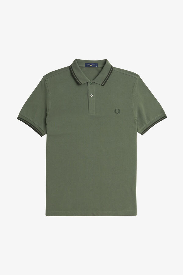 Fred Perry Polo con dos tonos Fred Perry Kaki