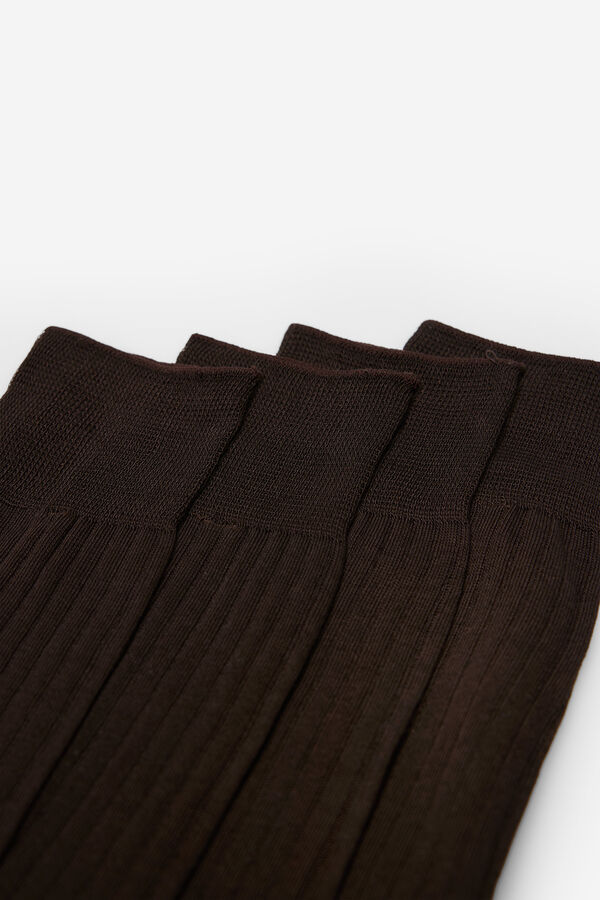 Cortefiel Pack 2 meias Castanho